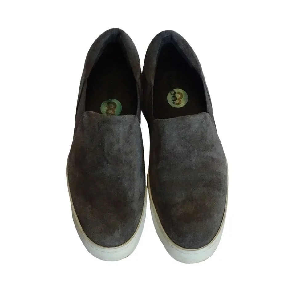 Vince Gray Suede Slip-On Platform Loafers Sneakers Women Size 8 EUR 38 - Picture 2 of 9